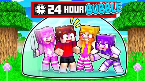 My Crazy Fan Girls Locked Me Inside A Bubble For 24 Hours Minecraft