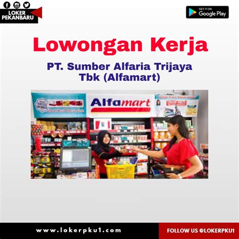 Lowongan Kerja PT Sumber Alfaria Trijaya Tbk Alfamart September 2020