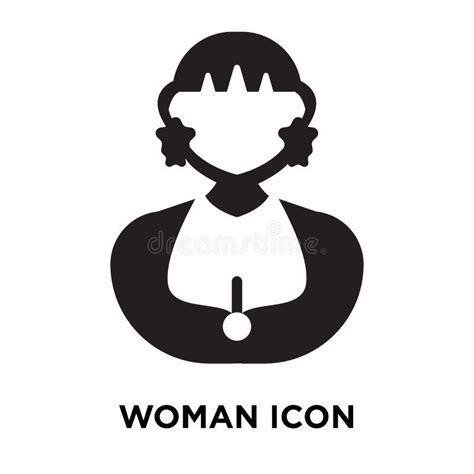 Vector Del Icono De La Mujer Aislado En El Fondo Blanco Concepto Del