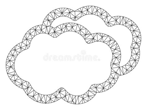 Vector Poligonal Mesh Illustration Del Marco De Las Nubes Ilustraci N