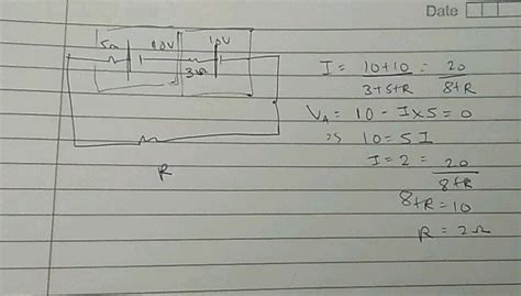 Internal Resistance And Eme 28 In The Circuit Shown Here Cells A And B Have Emf 10 V Each And