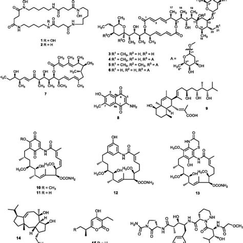 Chemical Structures Of Secondary Metabolites Isolated From The Strain