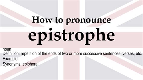 How To Pronounce Epistrophe Meaning Youtube