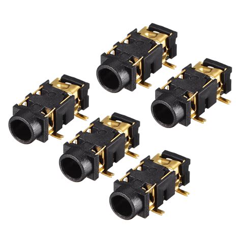 3.5 mm Audio Jack Connector PCB Mount Female Socket 5 Pin PJ-327A 5pcs