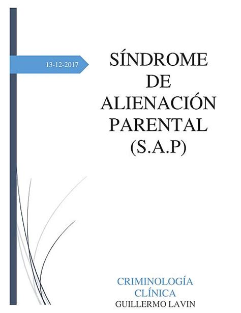 Síndrome de Alienación Parental SAP Forensic notes uDocz