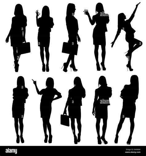 Business Woman Silhouettes Stock Photo Alamy