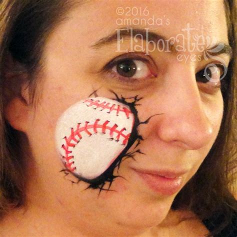 3d Baseball Face Painting Designs Face Painting Halloween Face Painting