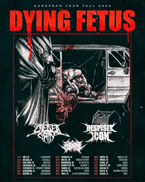 Billets Dying Fetus Chelsea Grin Despised Icon Vitriol à