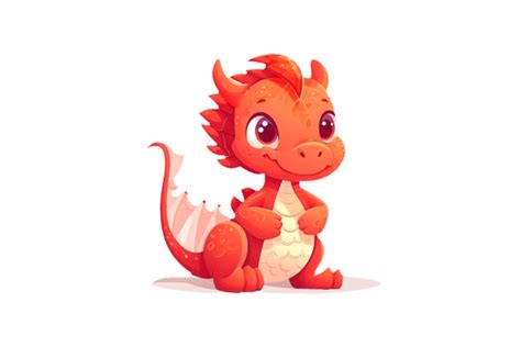 Cute Red Dragon Graphic By Gornidesign Creative Fabrica