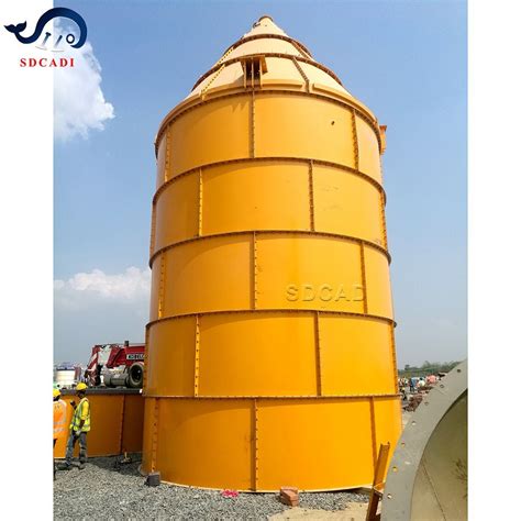 Sdcad Customized Storage Silo For Porcelain Manufacturing Sand Bolted