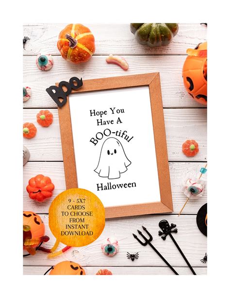 Printable Happy Halloween Cards, Halloween, Halloween Cards, Instant ...