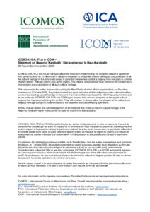 Icomos Ica Ifla Icom Statement On Nagorno Karabakh D Claration