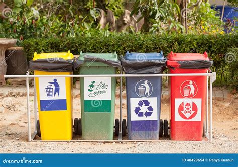 Ecology Container Recycling Bins In The Park Stock Photo Image 48429654