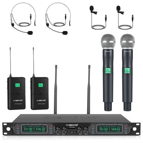 Buy Phenyx Pro Ptu B Quad Channel Uhf Wireless Microphone System