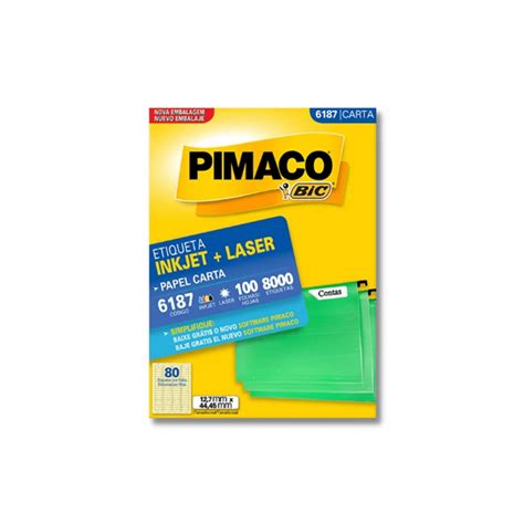 Etiqueta Carta 12 7 Mm X 44 45 Mm C 100 Fls Pimaco Pimaco