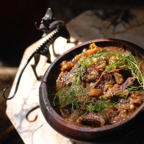 Medieval Beef Stew With Fennel Leeks Red Wine Honey And Vinegar