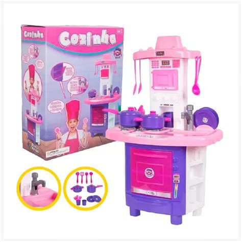 Kit Cozinha Infantil Fog O De Brinquedo Sai Gua Completa Frete Gr Tis