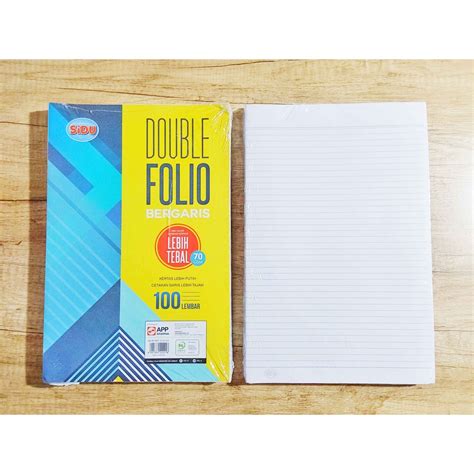 Jual Kertas Double Folio Bergaris Sidu Double Folio Sidu Lembar