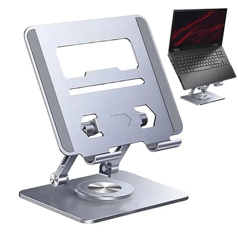 Alum Nio Alloy Laptop Stand Graus Rotatable Suporte Ajust Vel