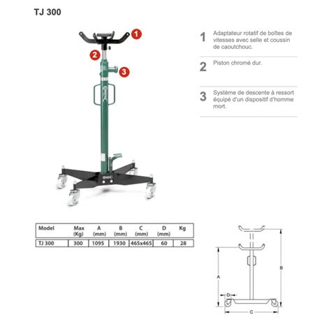 Cric De Fosse Kg Special Boite De Vitesse Compac Matoutils