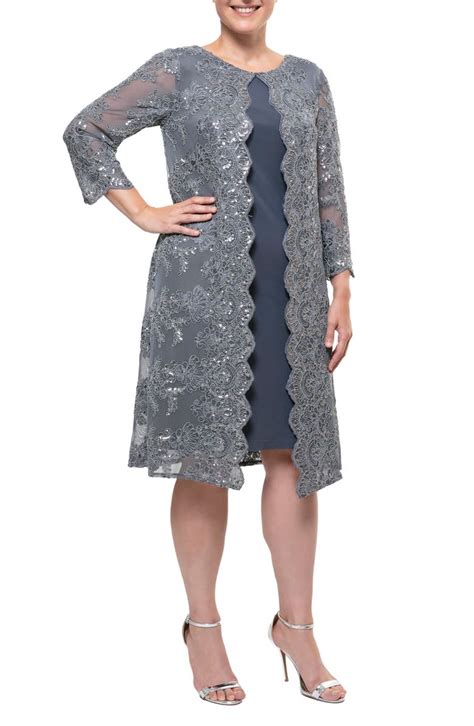 Alex Evenings Embroidered Mock Jacket Cocktail Dress Nordstrom