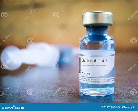 Butorphanol Medical Bottle Stock Image Image Of Intravenously 220039645