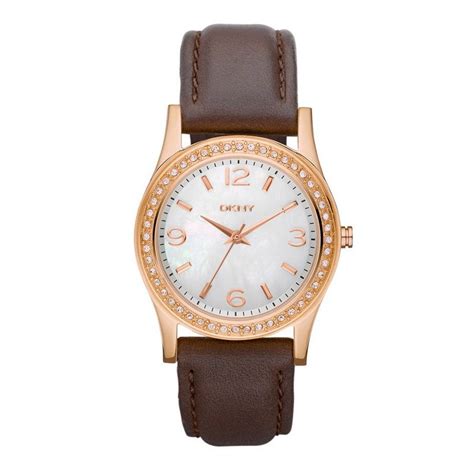 DKNY Ladies Brown Strap Watch