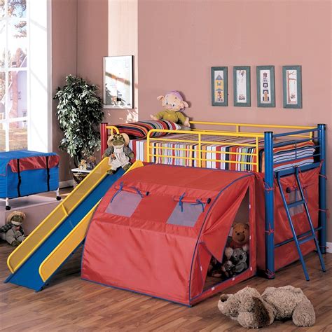 Twin Loft Bed with Slide and Tent by Coaster Fine Furniture - Madison ...