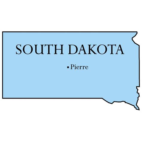 Map Of South Dakota Royalty Free Stock Svg Vector