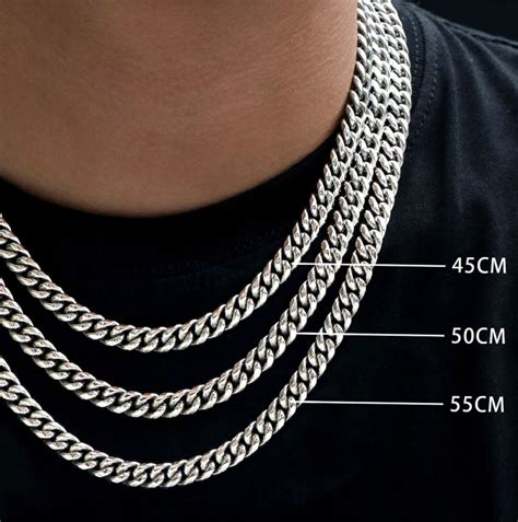 8mm Plain Cuban Link Necklace Chain Bijouterie Gonin