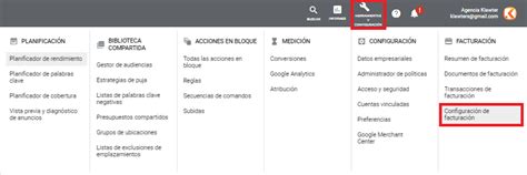 Cómo rellenar la información de facturación y pagos de Google Ads Klawter