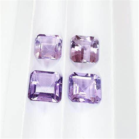 Ametista Pedra Lapidada Quadrada Lilas Natural Xavier Gems