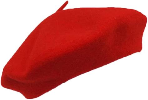 Red Beret Wool French Parisian Hat Amazon In Clothing Accessories