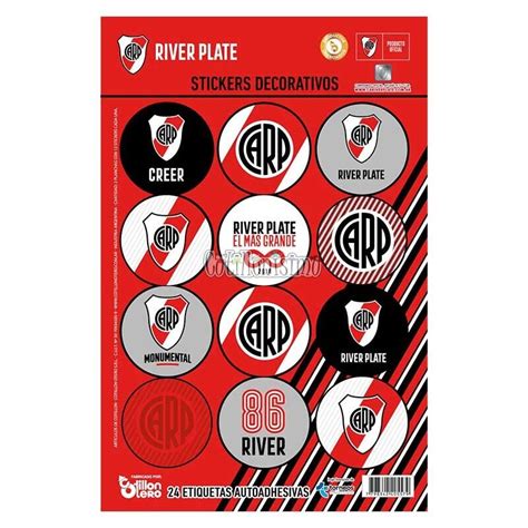 Stickers Autoadhesivos River Plate X Unidades Licencia Oficial