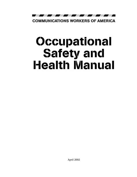 Pdf Occupational Safety And Health Manual Cwafiles Cwa National Issues Osh Manual