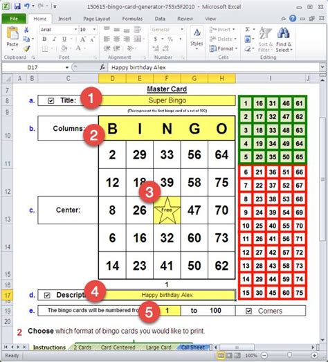 How To Make Bingo Cards In Excel Images And Photos Finder