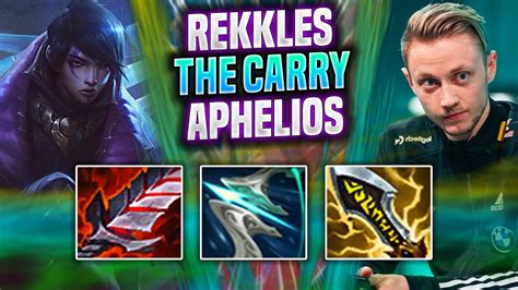 Rekkles Hard Carry With Aphelios Kc Rekkles Plays Aphelios Adc Vs