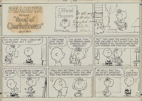 Original Peanuts Comic Strip Charles Schulz 1973 Sold At Auction On