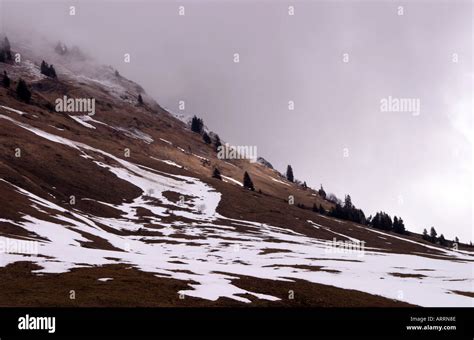 Col De Aravis Winter France Alps Mountain Snow Alp Hi Res Stock