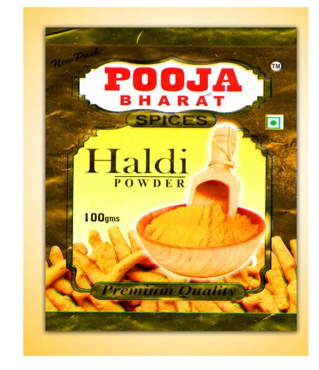 Pooja Bharat Haldi Powder 100gm Packaging Packet 100g At Best Price