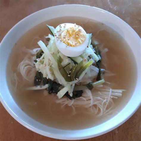 Cold Noodle Soup Made With Radish Water Kimchi Dongchimi Guksu Recipe