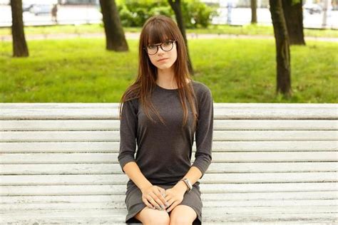 Girl Sitting On Bench Stock Photos, Images and Backgrounds for Free ...