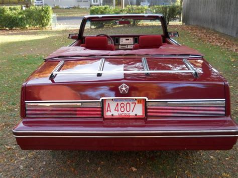 1982 Chrysler Lebaron Convertible For Sale