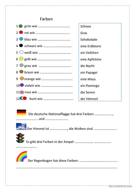 Farben Deutsch Daf Arbeitsbl Tter Pdf Doc