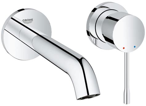 Grohe Essence New M Size Hole Wall Mounted Chrome Basin Mixer Tap