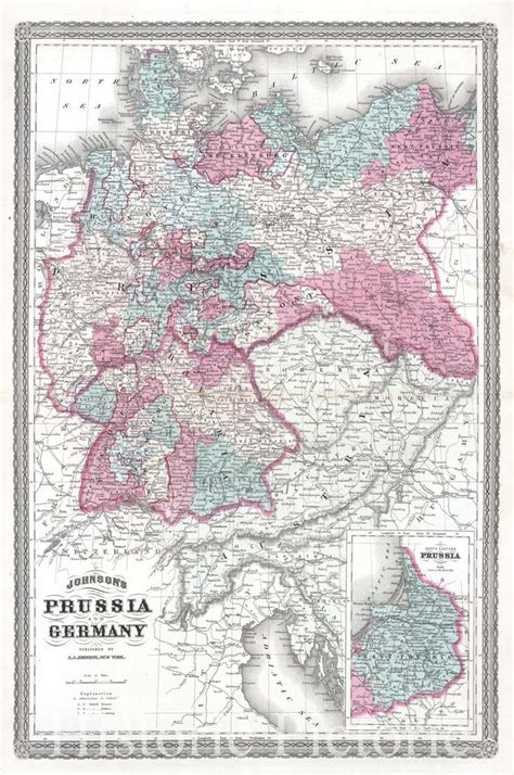 Historic Map : 1870 Prussia and Germany. - Vintage Wall Art | Vintage wall art, Map, Germany