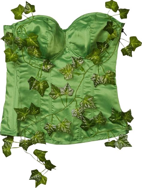 Rubies Womens Dc Comics Poison Ivy Deluxe Corset With Ivy Leaves Clothing Shoes