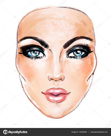 Fashion Illustration Face Templates