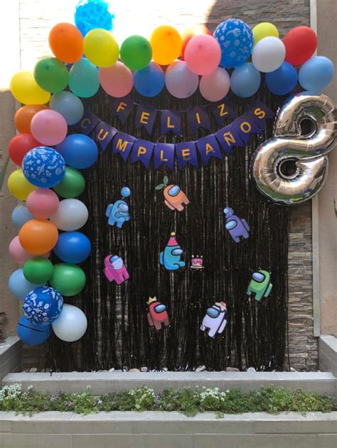 Fiesta Cumplea Os Among Us Decoraci N Globos Birthday Party Theme