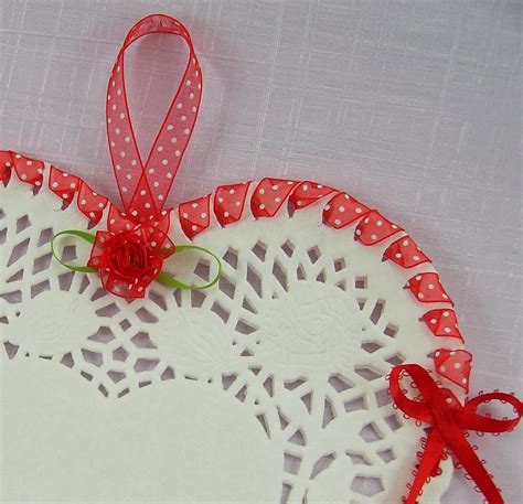 Embroidered Paper Doily Hearts Bumbleberries Boutique